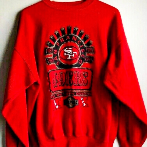 Vtg San Francisco 49'ers Crew Neck Sweatshirt XL - Picture 1 of 6